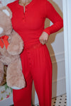 Fitted Henley Pajama Top