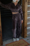 Velour Wide Leg Pant