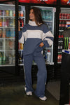 Colorblock Mockneck Sweatshirt