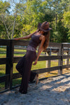 Foldover Wide Leg Pant