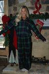 Flannel Button Up Pajama Top