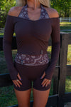 Long Sleeve Halter Top