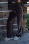 Velour Wide Leg Pant