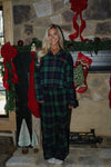 Flannel Button Up Pajama Top