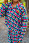 Loose Button Up Pajama Top