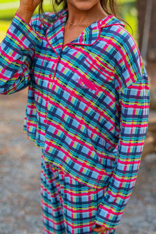 Loose Button Up Pajama Top