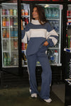 Colorblock Mockneck Sweatshirt