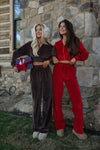 Velour Wide Leg Pant