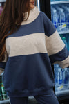 Colorblock Mockneck Sweatshirt
