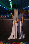 Colorblock Wide Leg Sweatpant
