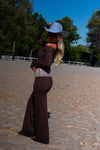 Foldover Wide Leg Pant