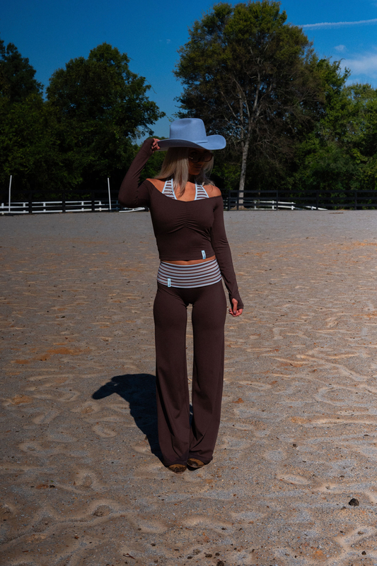 Foldover Wide Leg Pant