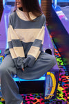 Colorblock Mockneck Sweatshirt