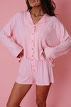 Loose Button Up Pajama Top