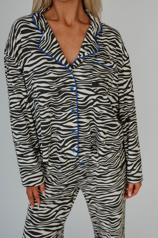 Loose Button Up Pajama Top