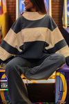 Colorblock Mockneck Sweatshirt