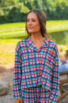 Loose Button Up Pajama Top