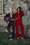 Velour Wide Leg Pant