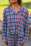 Loose Button Up Pajama Top