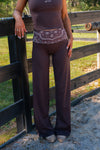 Foldover Wide Leg Pant