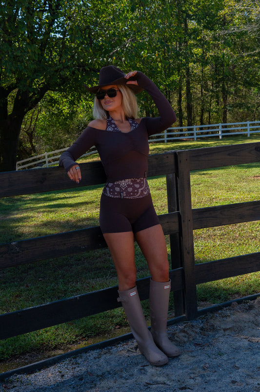Long Sleeve Halter Top