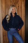 Sherpa Crop Zip Up