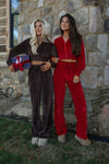 Velour Zip Up Hoodie
