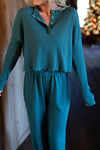 Waffle Henley Pajama Top