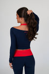Long Sleeve Halter Top