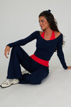Long Sleeve Halter Top