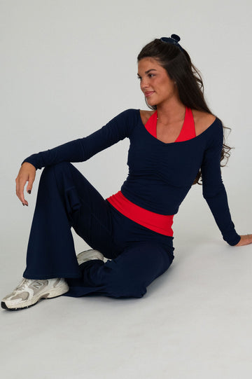 Long Sleeve Halter Top