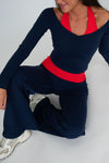 Long Sleeve Halter Top