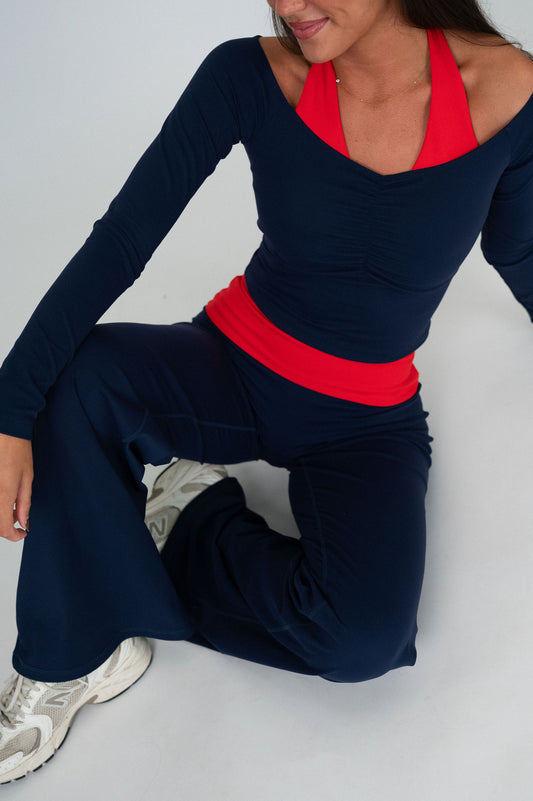Long Sleeve Halter Top