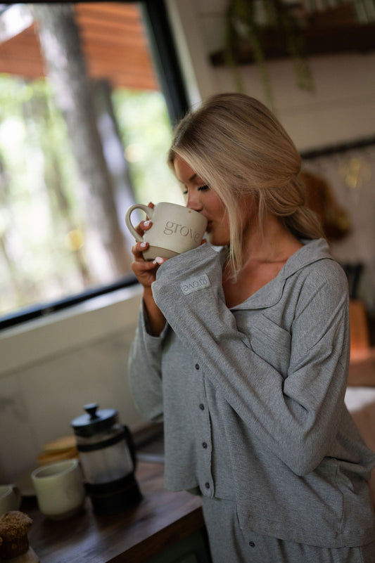 Loose Button Up Pajama Top