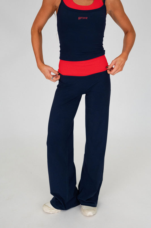 Foldover Wide Leg Pant
