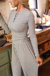 Fitted Henley Pajama Top