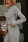 Fitted Henley Pajama Top