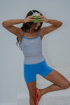 Striped Biker Short