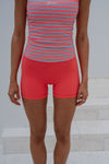 Striped Biker Short