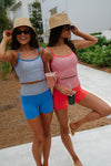 Striped Biker Short