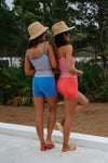 Striped Biker Short