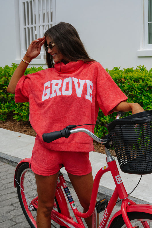 Rolled Neck Towel Sweatshirt