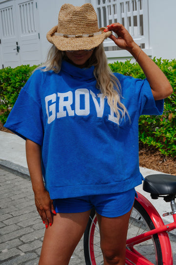 Rolled Neck Towel Sweatshirt
