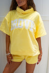 Rolled Neck Towel Sweatshirt