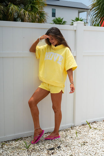 Rolled Neck Towel Sweatshirt