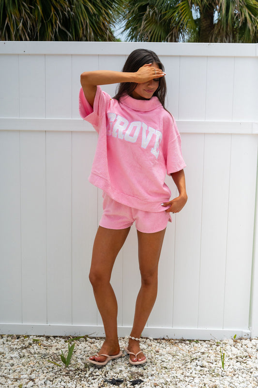 Rolled Neck Towel Sweatshirt