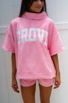 Rolled Neck Towel Sweatshirt