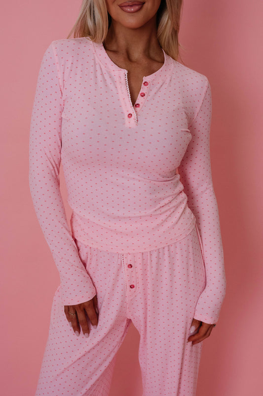 Fitted Henley Pajama Top