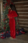 Velour Wide Leg Pant