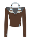 Long Sleeve Halter Top